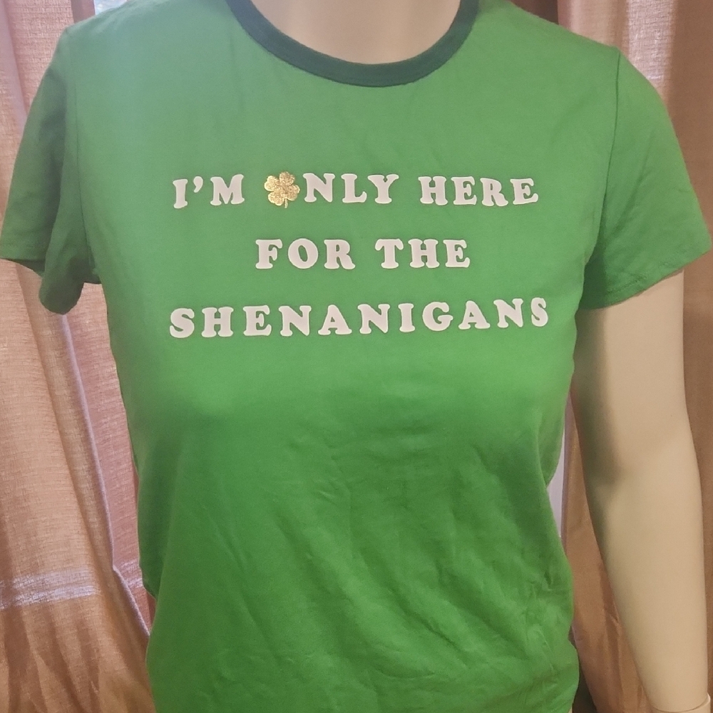 Emerald Green Shenanigans Shirt for St Paddy's Day